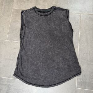 Anthropologie Pilcro Vinnie Cotton Slub Muscle Tee Black Women’s M